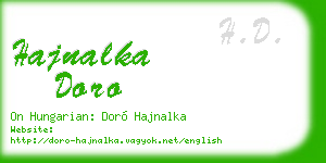 hajnalka doro business card
